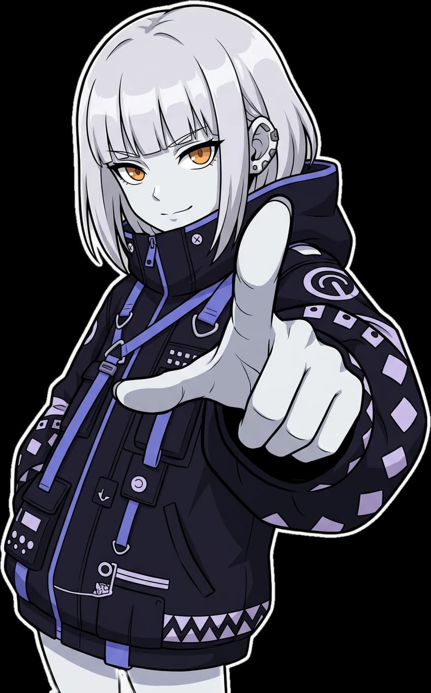 The fomotip girl pointing at you